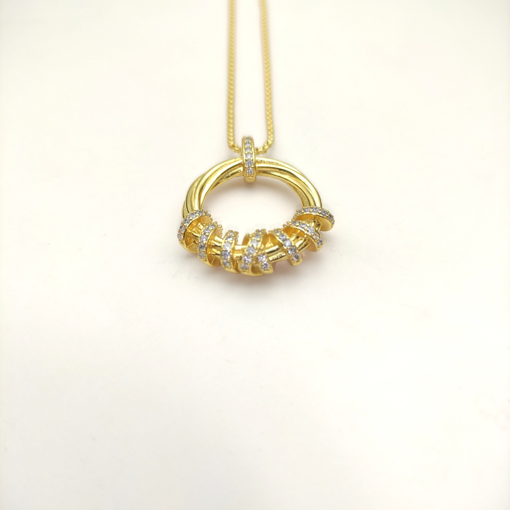 David Yurman Gold Spinning Bead Diamond Necklace - Picture 8 of 8
